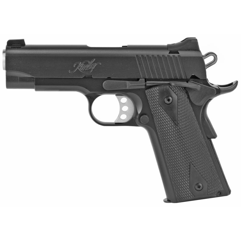 Pro Carry II Cali, 1911, Semi-automatic, Metal Frame Pistol, Compact, 45 ACP, 4" Barrel, Carbon Steel Match Grade Barrel, Steel, Matte Finish, Black, Rubber Grips, White Dot Sights, Manual Safety, 8 Rounds, Right Hand 3200051CA