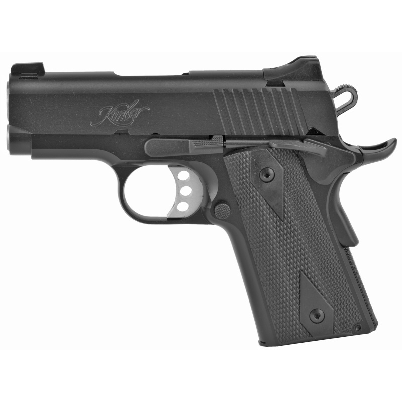 Ultra Carry II Cali, 1911, Semi-automatic, Metal Frame Pistol, Sub-Compact, 45 ACP, 3" Barrel, Carbon Steel Match Grade Barrel, Aluminum, Matte Finish, Black, Rubber Grips, White Dot Sights, Manual Safety, 7 Rounds, Right Hand 3200061CA