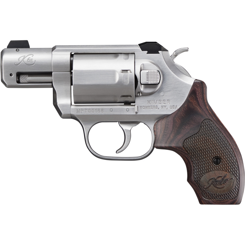 K6s DASA, Double/Single Action Revolver, 357 Magnum, 2" Barrel, Brushed Finish, Silver, Wood Grips, White 3 Dot Sights, 6 Rounds, California Approved 3400021CA