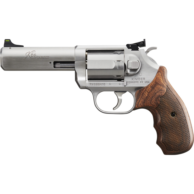 K6S Stainless, Double Action/Single Action, Revolver, Small Frame, 357 Magnum, 4" Barrel, Stainless Steel Match Grade Barrel, Stainless Steel, Brushed Finish, Silver, Rubber Grips, White Dot Sights, Non-Manual Safety, 6 Rounds, California Compliant 34000