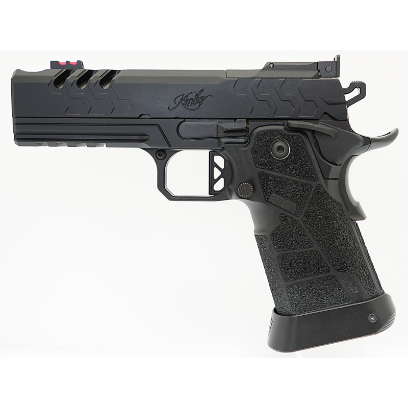 2K11 PRO Comp, Semi-automatic, 1911, Full Size, Steel Frame Pistol, 9MM, 4.25" Compensated Barrel, DLC Finish, Black, Carbon Fiber Grips, Fiber Optic Front Sight with Adjustable Rear Sight, Optic Ready, RMR Footprint, Ambidextrous Thumb Safety, 10 Rounds