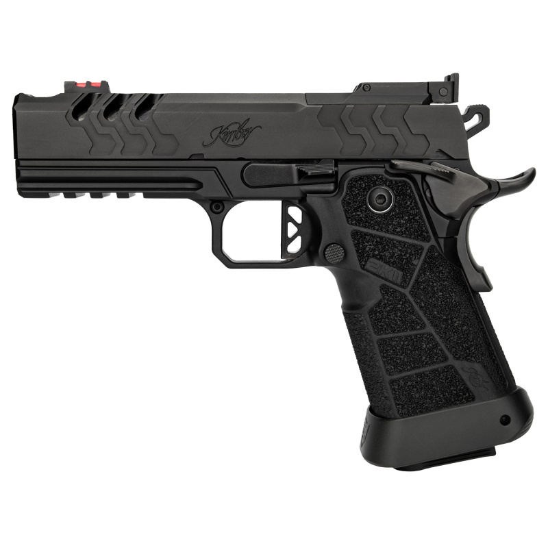 2K11 PRO Comp, Semi-automatic, 1911, Metal Frame Pistol, Full Size, 9MM, 4.25" Bull Barrel, DLC Finish, Black, Integrated Compensator, Carbon Fiber Grips, Fiber Optic Front Sight with Adjustable Rear Sight, Optics Ready, RMR Footprint, Ambidextrous Thumb