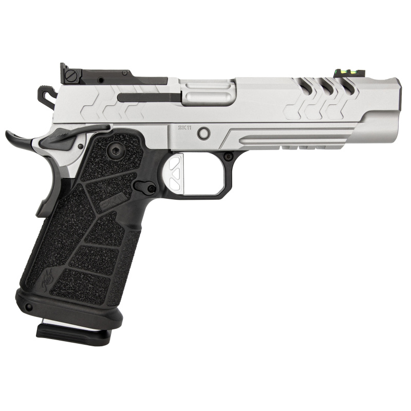 2K11 PRO Comp Stainless| 9MM, 4.25" Bull Barrel, Matte Stainless Steel, Chunk Port Compensator, Black Carbon Fiber Grips, (2) 19rd Mags, Optics Ready w/ RMR/SRO/507 Plate, Model # 3500075