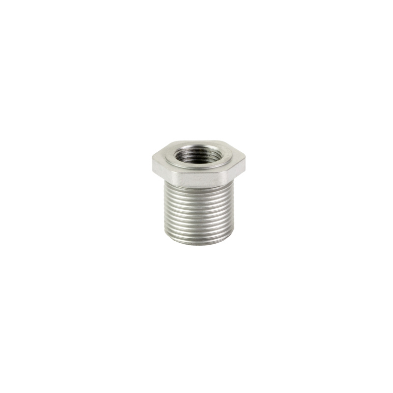 Muzzle thread adapter, 7/16 x 28 to 5/8 x 24