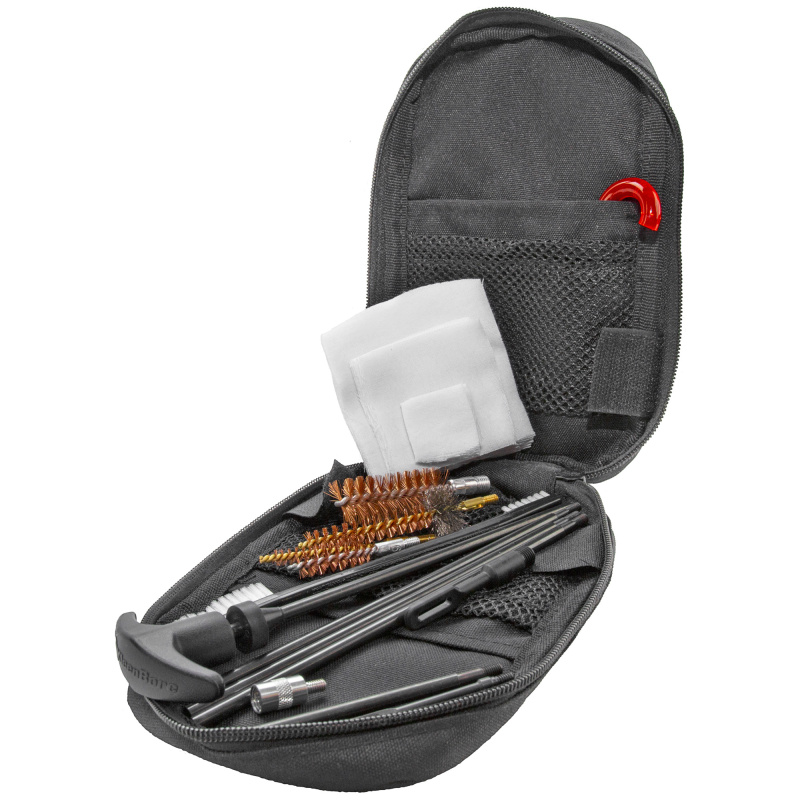 3 Gun Tactical, Cleaning Kit, 5pc. KleenBore Coated Rigid Cleaning Rods, 3 Sizes of Phosphor Bronze Bore Brushes, 3 Sizes of Cotton Flannel Cleaning Patches, 12GA/.223/5.56/9MM KB-3G