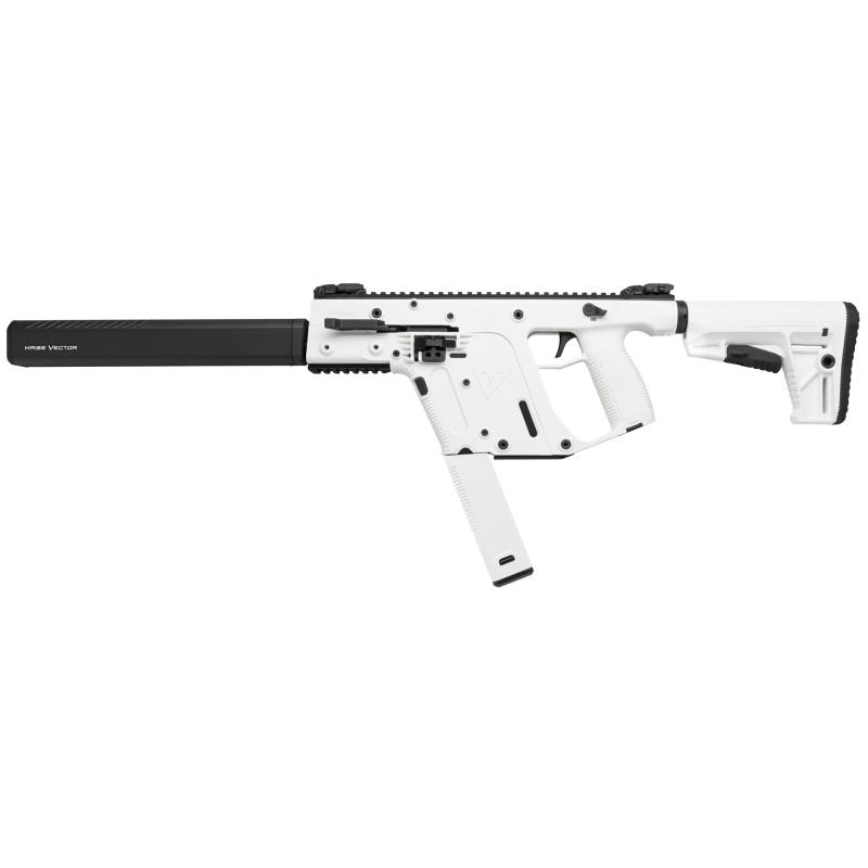 VECTOR CRB Gen 2, Semi-automatic Rifle, 10MM, 16" Threaded Barrel, 1:10 Twist, Cerakote Finish, Alpine White, 6 Position Adjustable Stock, Flip Up Sights, 33 Rounds, 1 Magazine KV10-CAP20