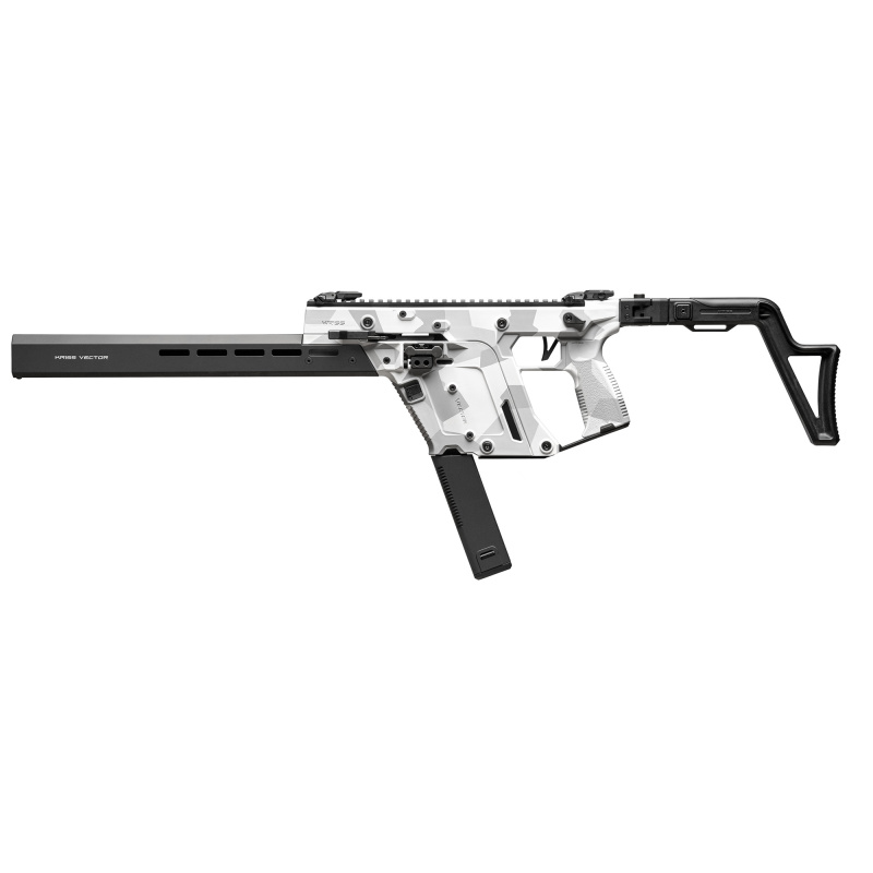 Vector CRB Gen III, Semi-automatic Rifle, 45ACP, 16" Threaded Barrel, .578X28 Thread Pitch, Cerakote Finish, Arctic Delta Camo, 3-Position Adjustable Folding Stock, Low-Profile Flip-Up Sights, 30 Rounds, 1 Magazine KV45-3CAD00