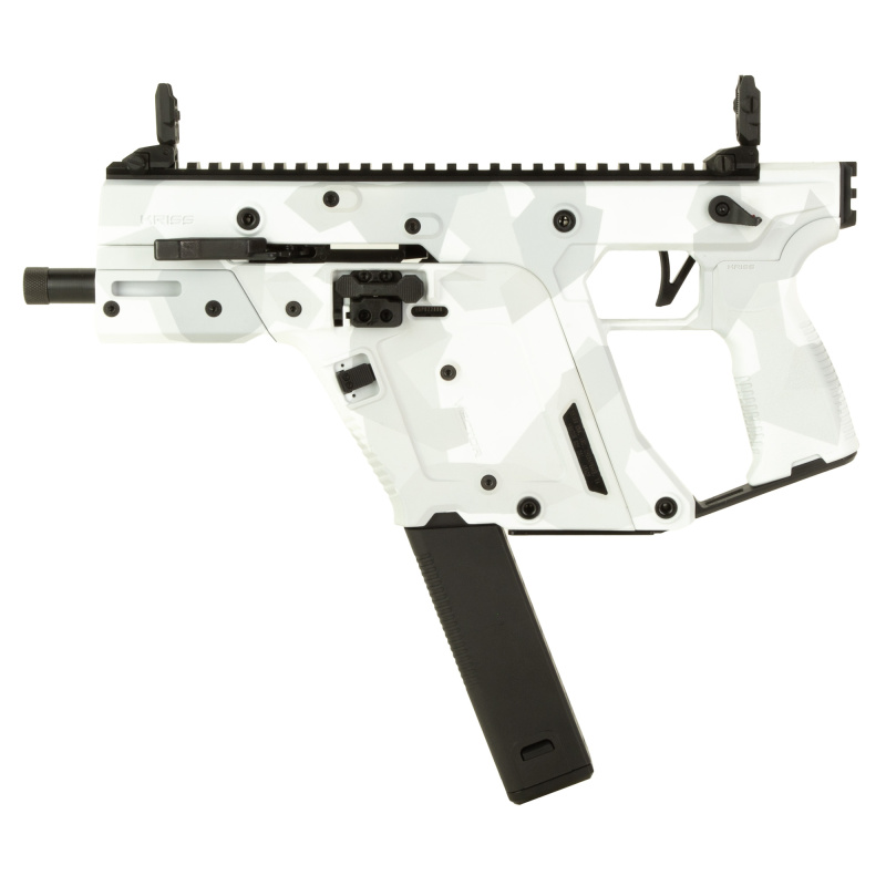 Vector SDP Gen III, Semi-automatic Pistol, 45ACP, 5.5" Threaded Barrel, .578X28 Thread Pitch, Cerakote Finish, Arctic Delta Camo, Low-Profile Flip-Up Sights, 30 Rounds, 1 Magazine KV45-3PAD00