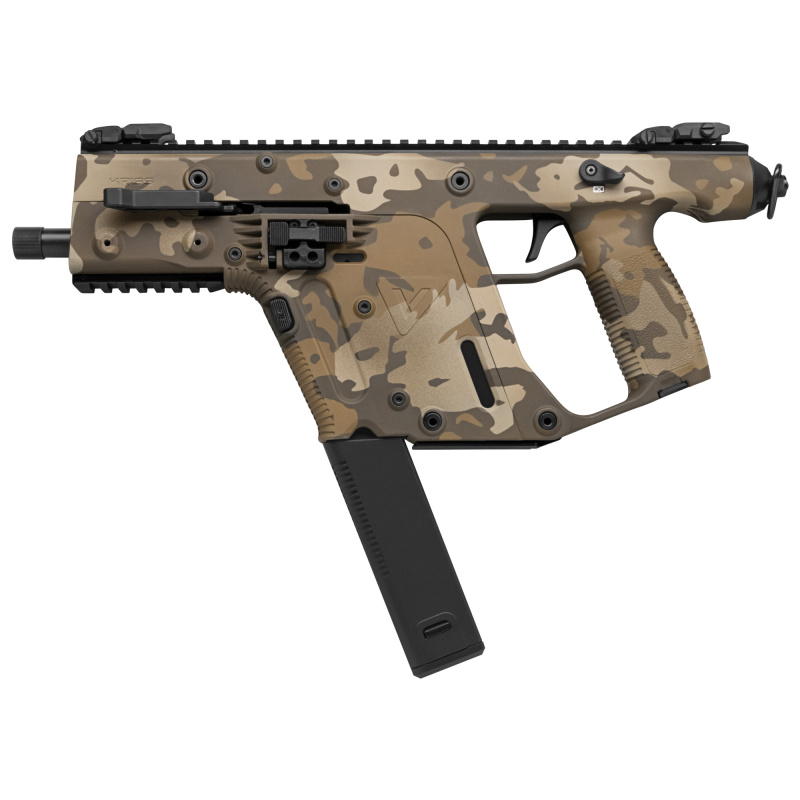 VECTOR SDP, Gen II, Semi-automatic, Pistol, 9MM, 5.5" Threaded Barrel, MultiCam Flat Dark Earth, Flip Up Sights, 40 Rounds, 1 Magazine, Quick Detach Sling Swivel KV90-PMCFDE20