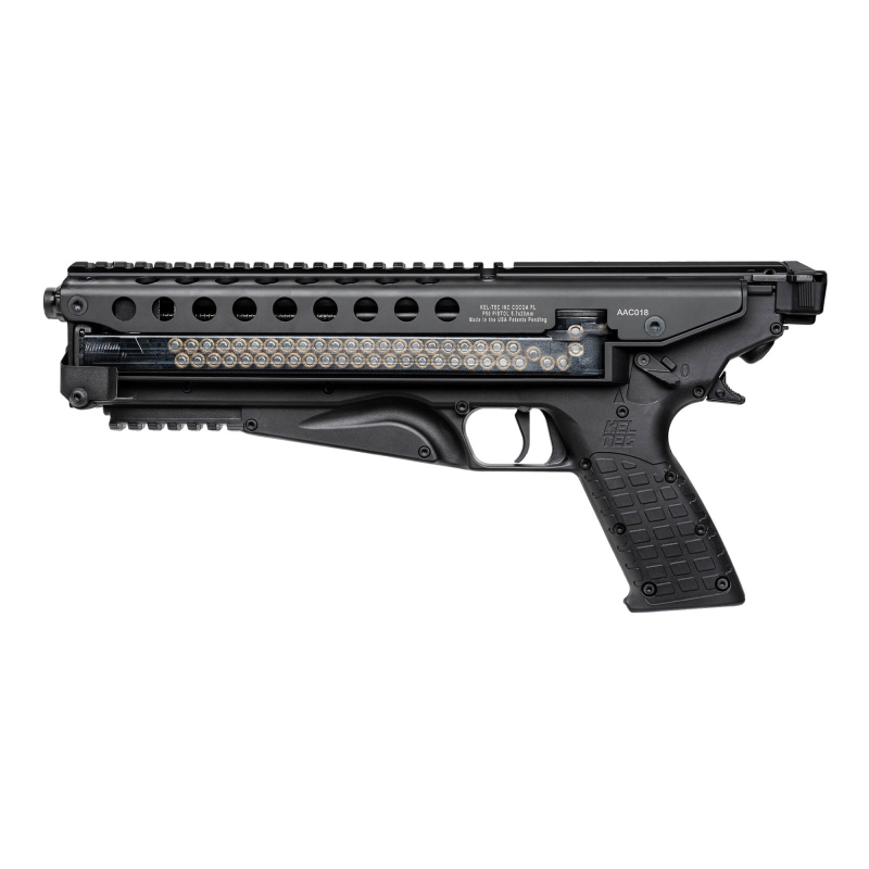 P50, Semi-automatic Pistol, 5.7X28MM, 9.6" Threaded Barrel, 1/2X28 Thread Pitch, Ambidextrous, Black, Pistol Brace, 50 Rounds, 2 Magazine P50BLKD