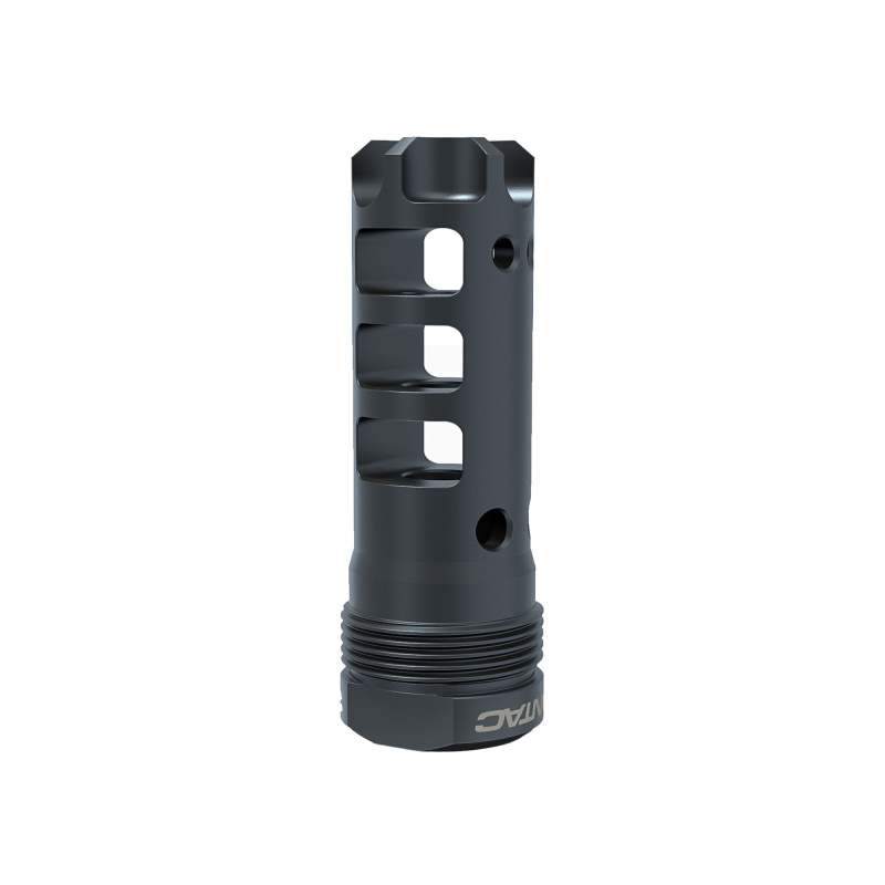 Dragon Muzzle Brake, 6MM ARC, 5/8X24 Thread Pitch, Plan B Compatible, QPQ Finish, Black, Full Length DGN6MMB-PBL