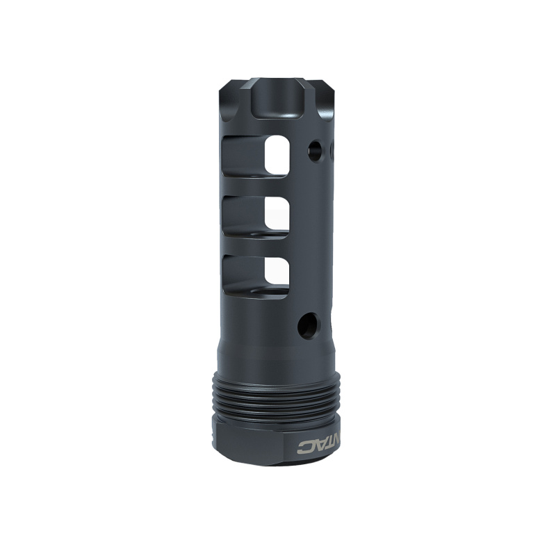 Dragon  Muzzle Brake, 9MM, Black, 1/2X28 Thread Pitch, Plan B Compatible, QPQ Finish, Black, Full Length DGN9MMB-PBL
