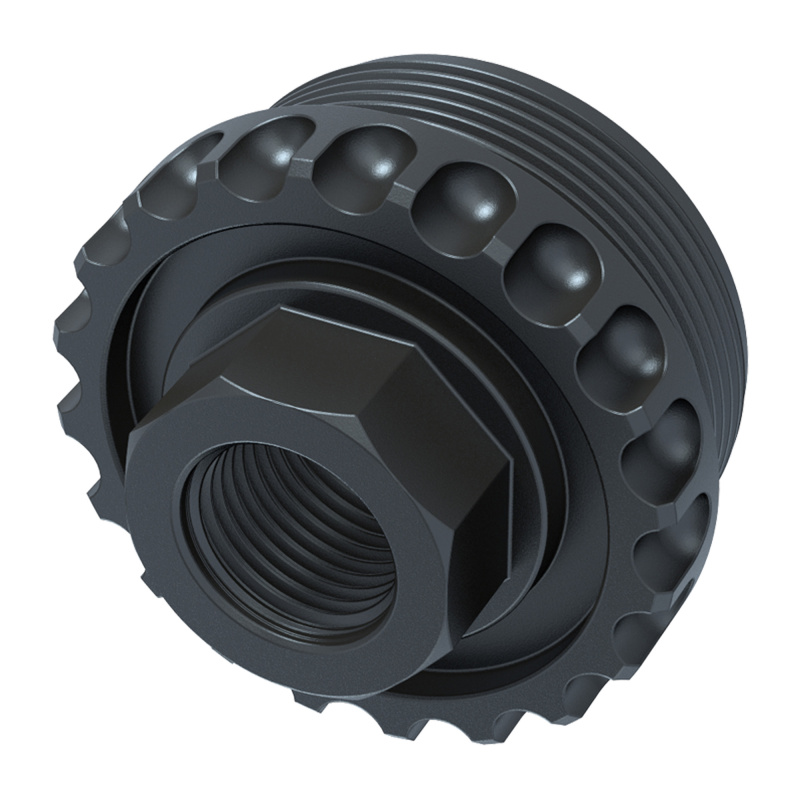 Adaptable Core, Direct Thread HUB Adapter, 1/2X28 Thread Pitch, QPD Finish, Black HUB-ADC-DT-556