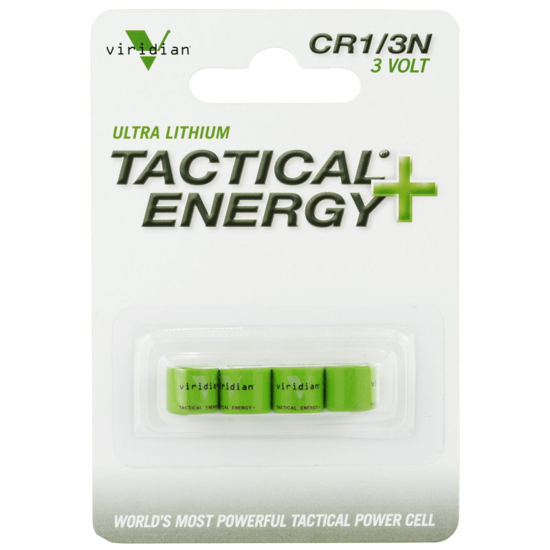 Viridian Battery |1/3N Lithium Battery, 4 pack, Green Finish VIR-13N-4