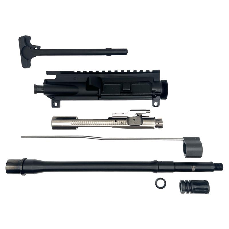 Ready Build Kit, Complete Upper Receiver, 13.7" Cold Hammer Forged Barrel, 223 Remington/556NATO, A2 Flash Hider, Mid Length Gas System, M16 Bolt Carrier Group, Standared Charging Handle, Black AR137RBK