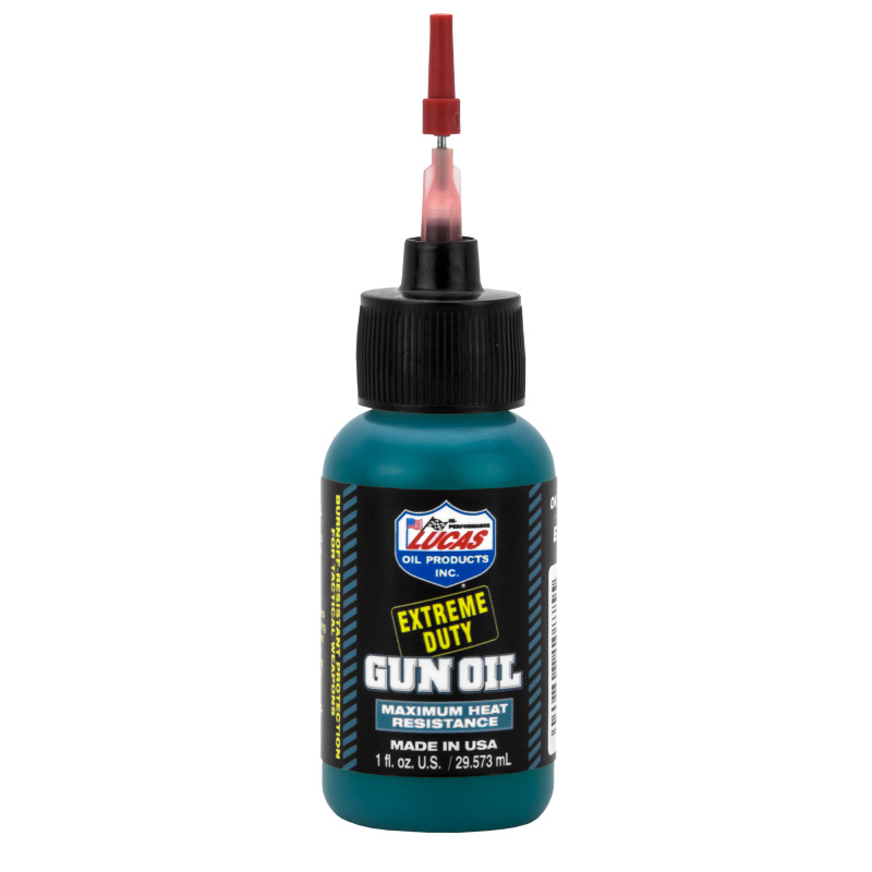 Lucas Oil Extreme Duty Gun Oil |1oz, Designed for weapons that experience high volume, full auto, and supressed fire