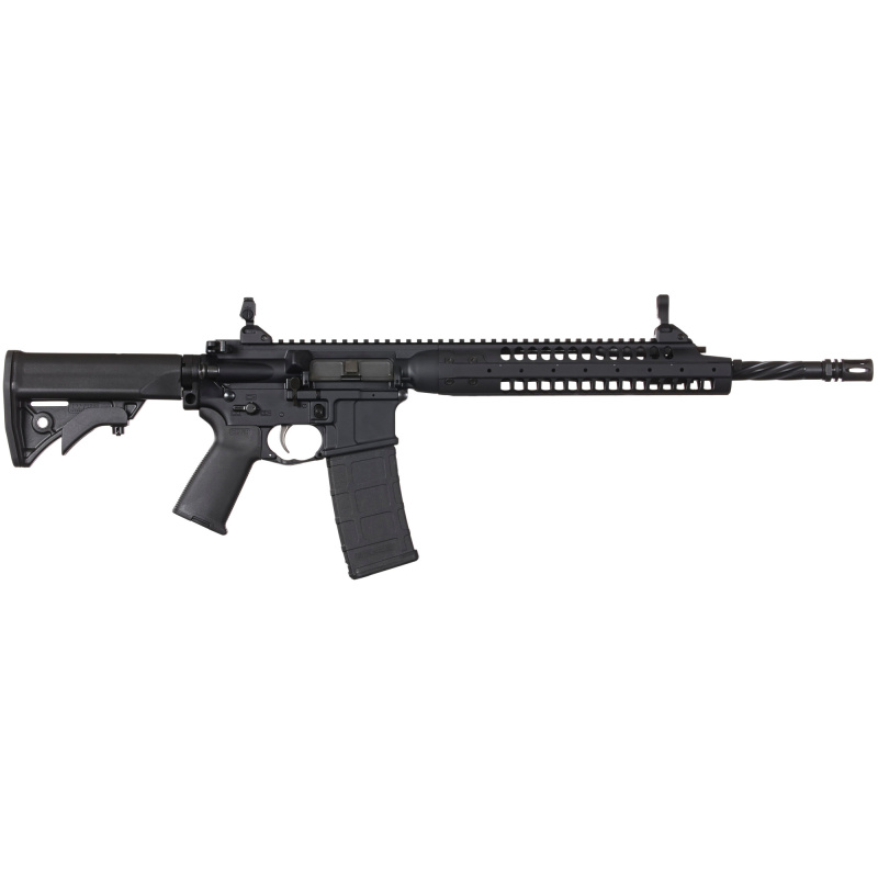 IC-A5 Rifle 5.56mm NATO 16.1 Inch Threaded Spiral Fluted Barrel 1/2x28 TPI LWRCI Adjustable Compact Stock Black 30 Round