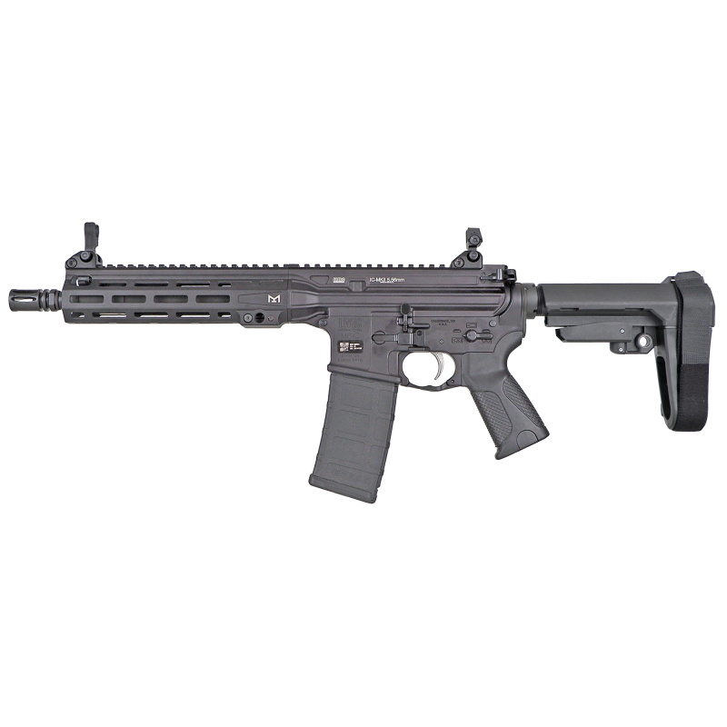 IC MKIII Pistol, Semi-automatic, AR, 5.56NATO, 10.5" Barrel, Threaded 1/2X28, Anodized Finish, Black, SBA3 Pistol Brace, 30 Rounds, 1 Magazine ICMKIIP5B10SBA3