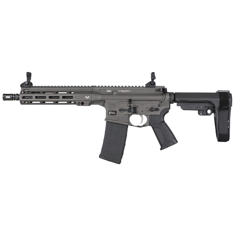 IC MKII Pistol, Semi-automatic, AR, 556NATO, 10.5"Barrel, Threaded 1/2X28, Anodized Finish, Tungsten Gray, SBA3 Pistol Brace, 30 Rounds, 1 Magazine ICMKIIP5TG10SBA3