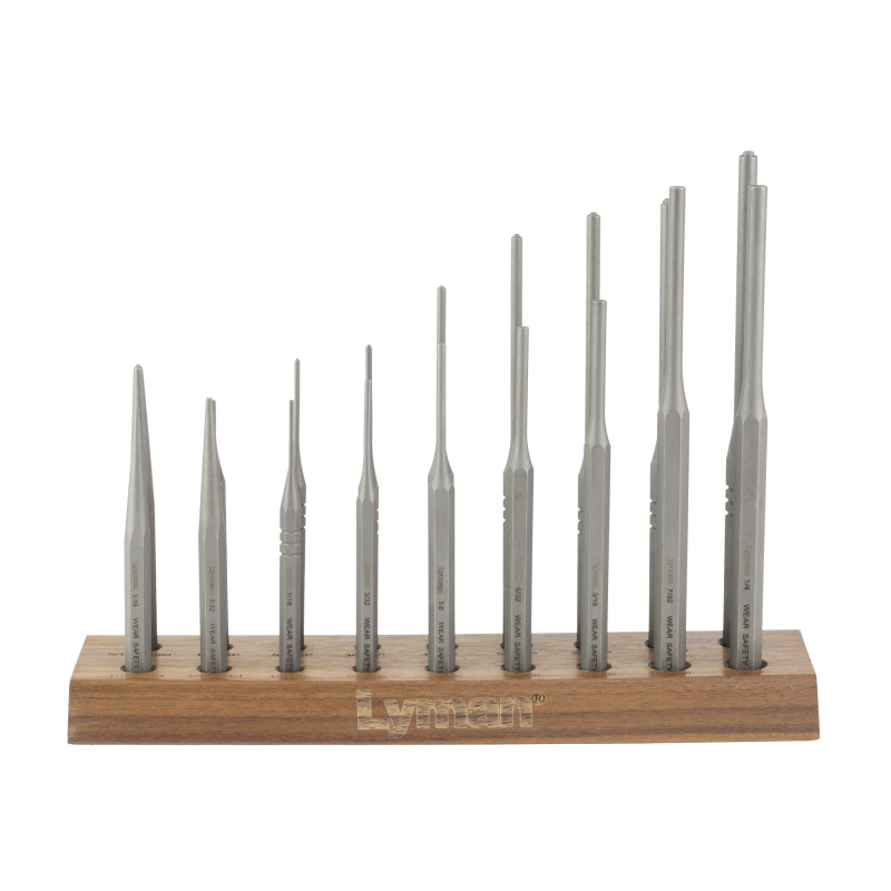 Hex Punch Set, Steel Construction, Walnut Stand 7031277