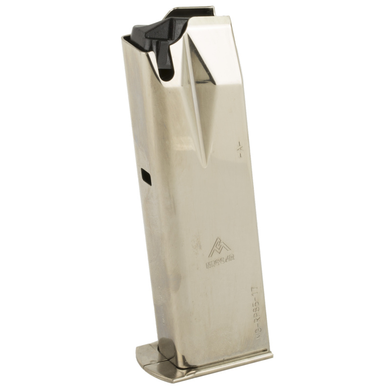 Magazine, 9MM, 17Rd, Fits Ruger P85, Nickel MGRP8517N