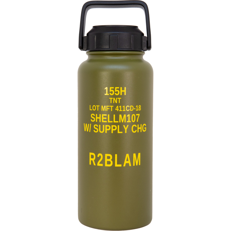 Mission First Tactical, M107 155 Howitzer Drinkware, Bottle, 32 oz, Green DM107-32