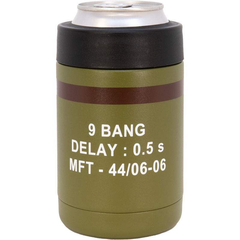 Mission First Tactical, 9 Bang Drinkware Can Cooler, 12 oz, Green DM9BG-CAN