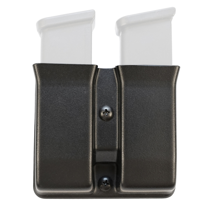 Double Pistol Magazine Pouch, Fits Glock 9/40 Magazines, Black, Adjustable Retention, Includes 1.5" Belt Loop H10DMP-GDS9-150