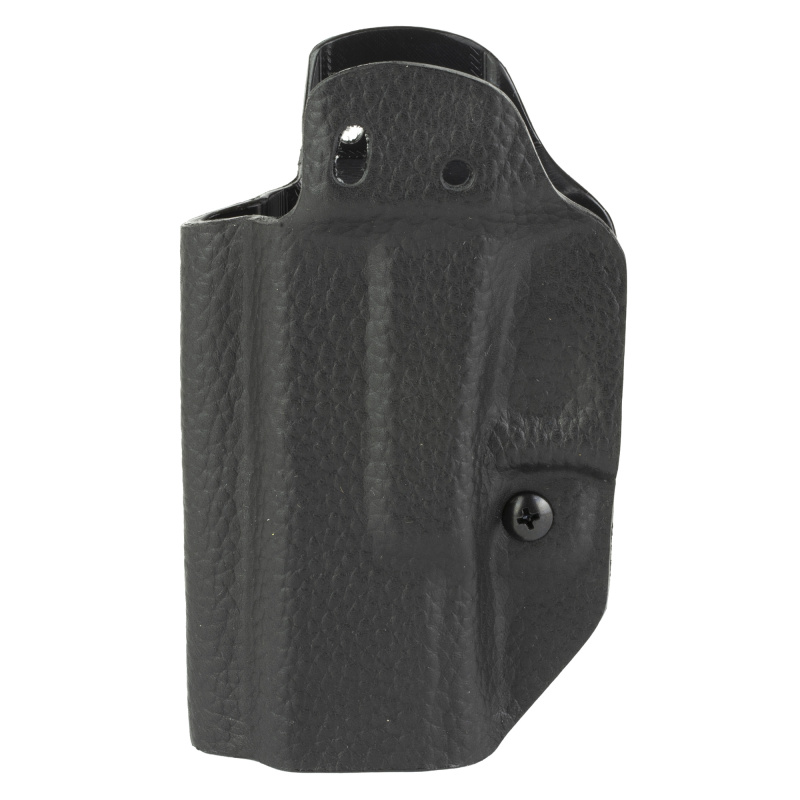 Hybrid Holster, Inside Waistband Holster, Ambidextrous, Fits Glock 19/23/45, Kydex with Leather Shell, Includes 1.5" Belt Attachment, Black H3-GL-1-BLK2