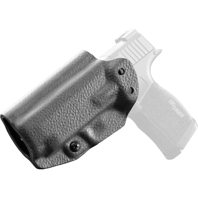 Hybrid Holster, Inside Waistband Holster, Ambidextrous, Fits Sig P365 XL, Kydex with Leather Shell, Includes 1.5" Belt Attachment, Black H3-SIG-4-BLK2