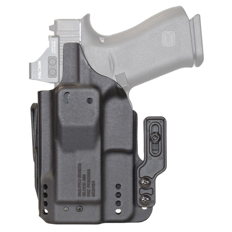 Pro Holster, Inside Waistband Holster, Ambidextrous, Black, Glock 43X W/Wo Red Dot, H3-GL-1-BR1 H8-GL-3