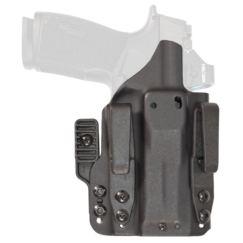 Pro Holster, Inside Waistband Holster, Fits Sig P365 X-Macro, Kydex, Black, Ambidextrous, Includes (2) Tuckable 1" Belt Clips and (1) 1" Belt Clip H8-SIG-6