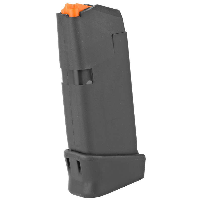 OEM Magazine, 9MM, 12Rd, Fits GLOCK 26, Cardboard Style Packaging, Black Finish, Orange Follower, Gen5 47702