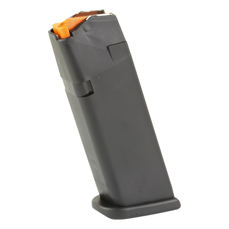 OEM Magazine, 10MM, 15 Rounds, Fits GLOCK 20, Orange Follower, Polymer, Black 74197