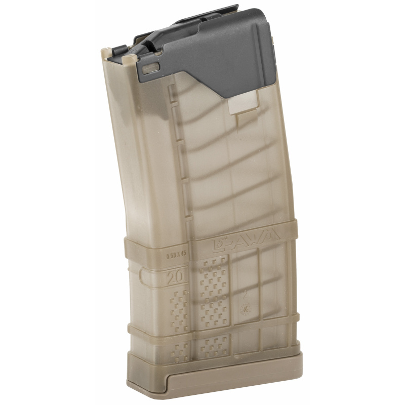Mag, L5 Advanced Warfighter, 223 Rem, 556NATO, 20Rd, Translucent Dark Earth, AR Rifles 999-000-2320-14