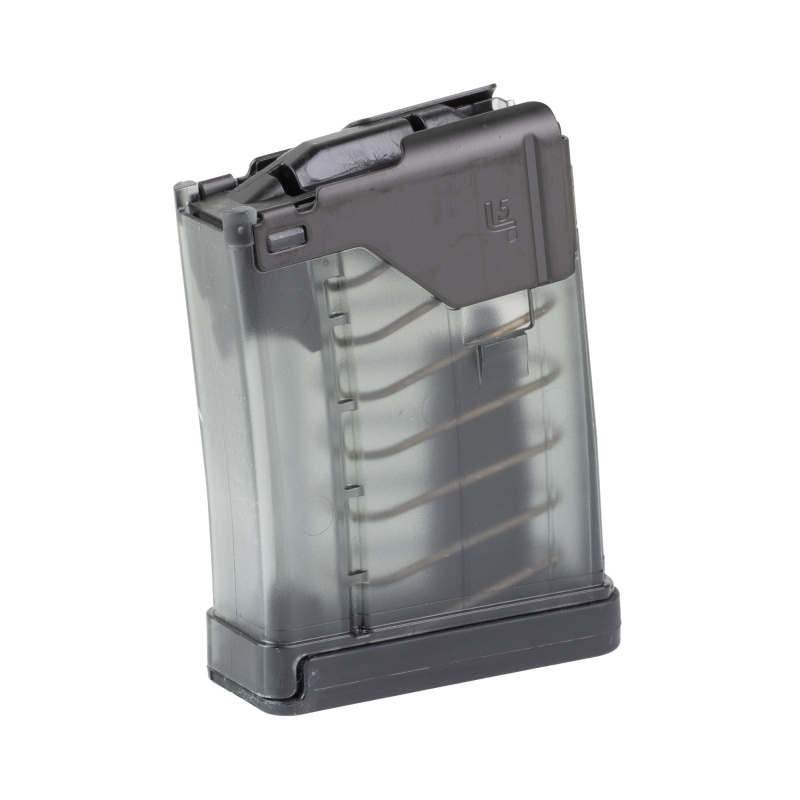 L5AWM GEN 2, .223 Remington/5.56 NATO, 5 Rounds, Fits AR Rifles, Steel/Polymer Hybrid, Translucent Finish, Smoke L5L-G2-5-10-SMK