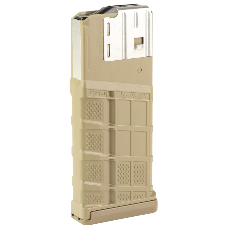 L7AWM GEN 2, .308 Winchester/6.5 Creedmoor, 25 Rounds, Fits AR-10 Rifles, Steel/Polymer Hybrid, Matte Finish, Opaque Flat Dark Earth L7-G2-25-FDE