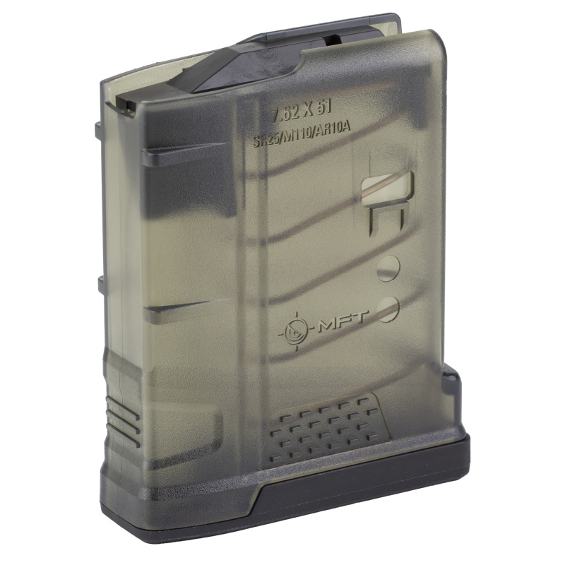 Magazine, Extreme Duty, 308 Winchester/762NATO, Fits AR-10, 10 Rounds, Translucent Smoke 10EXD762X51-T-S