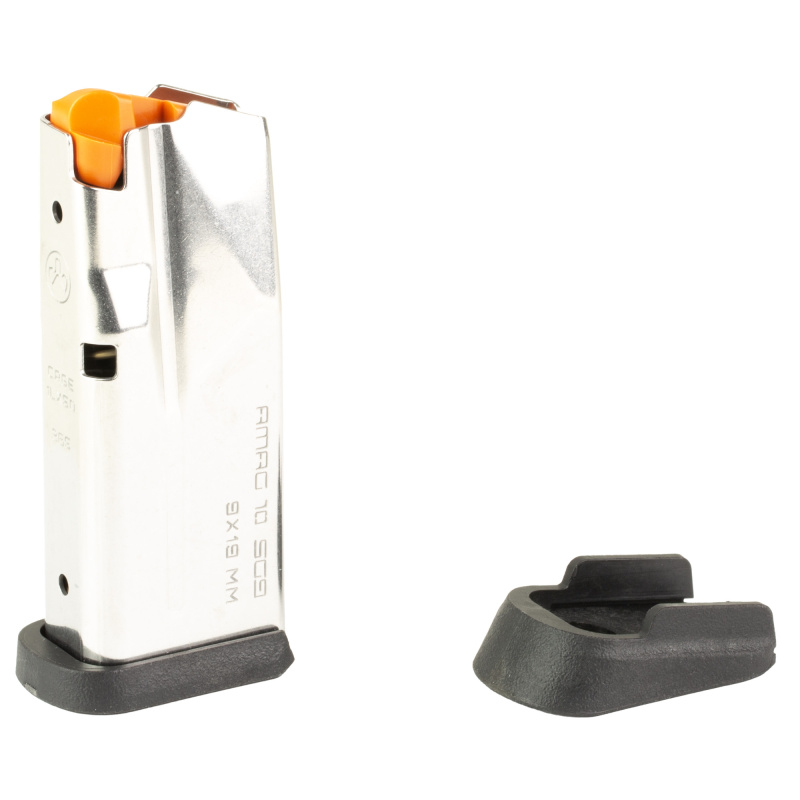 Magazine, AMAG 10 SG9, 9MM, 10 Rounds, Fits Sig P365, Stainless Steel Finish, Silver MAG1489-SST