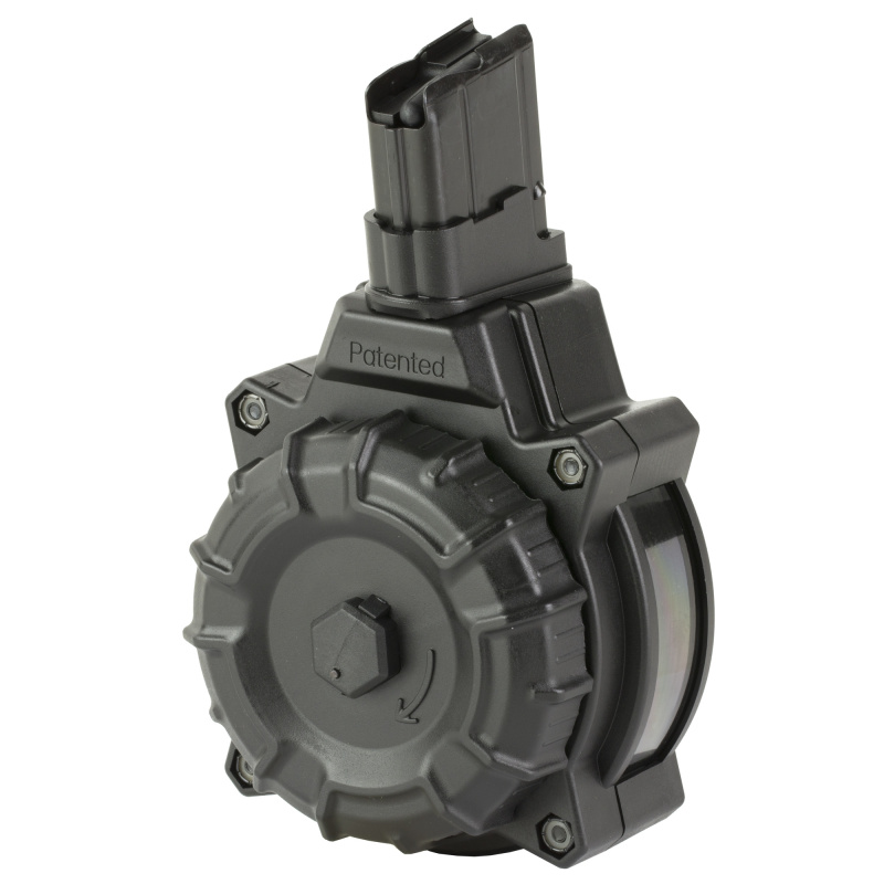 Magazine, Drum, 30 Carbine, 50 Rounds, Fits M1 Carbine, Polymer Construction, Black DRM-A103