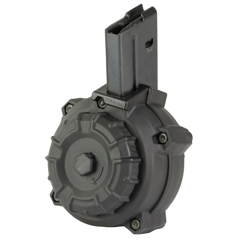 Drum Magazine, 7.62X39MM, 50 Rounds, Fits AR-15 Pattern Firearms Chambered in 7.62X39mm, Steel/Polymer Construction, Black DRM-A111
