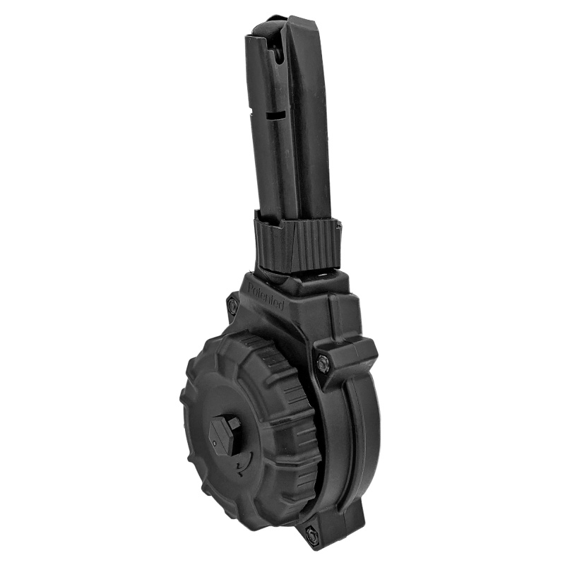 Magazine, 9MM, 50 Round Drum, Fits SCCY CPX-2, Polymer, Black DRM-A53
