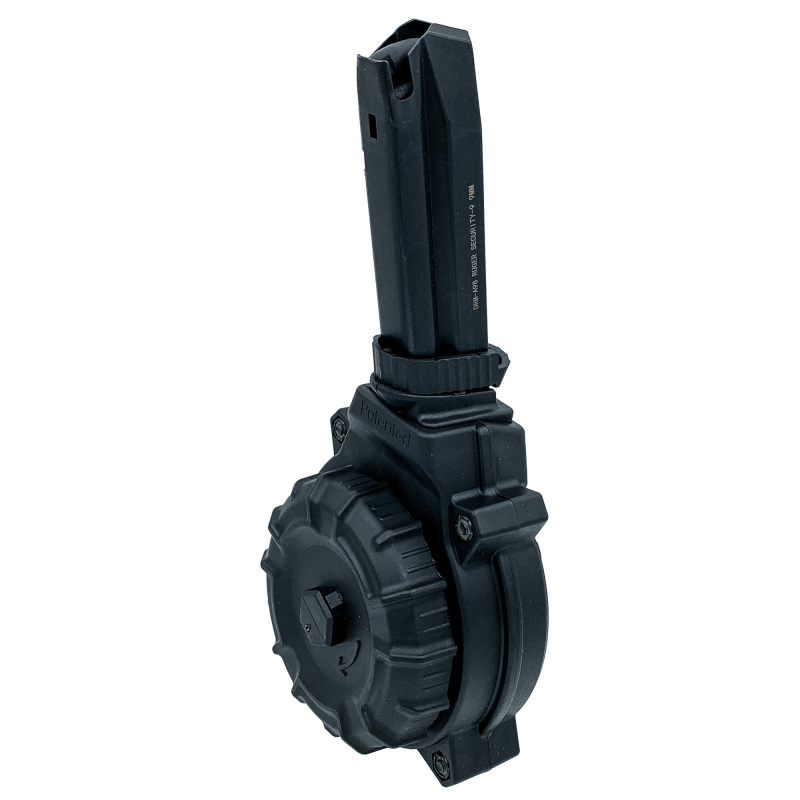 Magazine, Drum, 9MM, 30 Rounds, Fits Ruger Security-9, Polymer Construction, Black DRM-A98