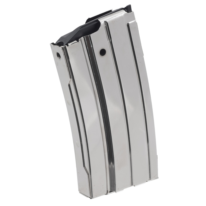 Magazine, 223 Remington, 20 Rounds, Fits Mini 14, Nickel Finish, Silver 90013