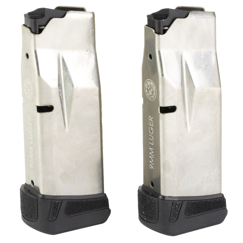 Magazine, 9MM, 12Rd, Black, Fits Ruger MAX-9, 2-Pack 90716