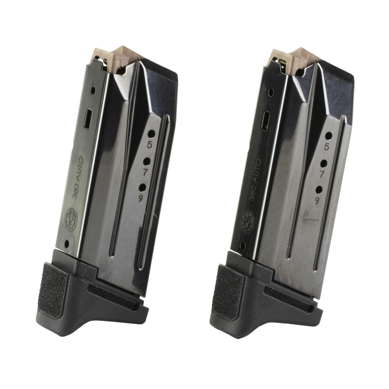 Magazines, 380 ACP, 10 Rounds, Fits Ruger Security-380, Steel, Black, 2 Pack 90729