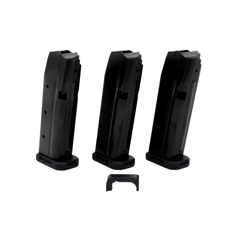 Magazine, S15 Gen 3 Combo, 9MM, 15 Rounds, Nitride Finish, Black, For Glock 43X/48, Includes Steel Magazine Release, 3 Magazines S15-COMBO-G3-3M-1C