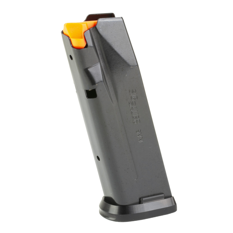 Magazine, 9MM, 17 Rounds, with Henning Group Aluminum Basepad, Fits Sig P365X Carry Legion, Steel, Black 8900844