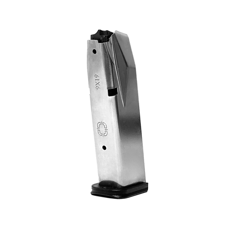 Pistol Magazine, 9MM, 15 Rounds, Fits CR920X, Silver and Black SG9SX-00-56-15