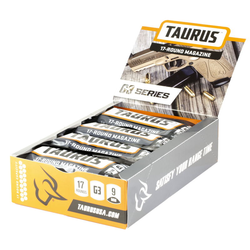 Magazine, 9MM, 17 Rounds, Fits Taurus G3, with Finger Rest, Black, 12 Pack 389-0009-02